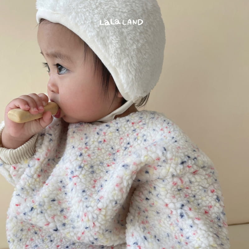 Lalaland - Korean Baby Fashion - #onlinebabyshop - Bebe Fluffy Button Bonnet - 10