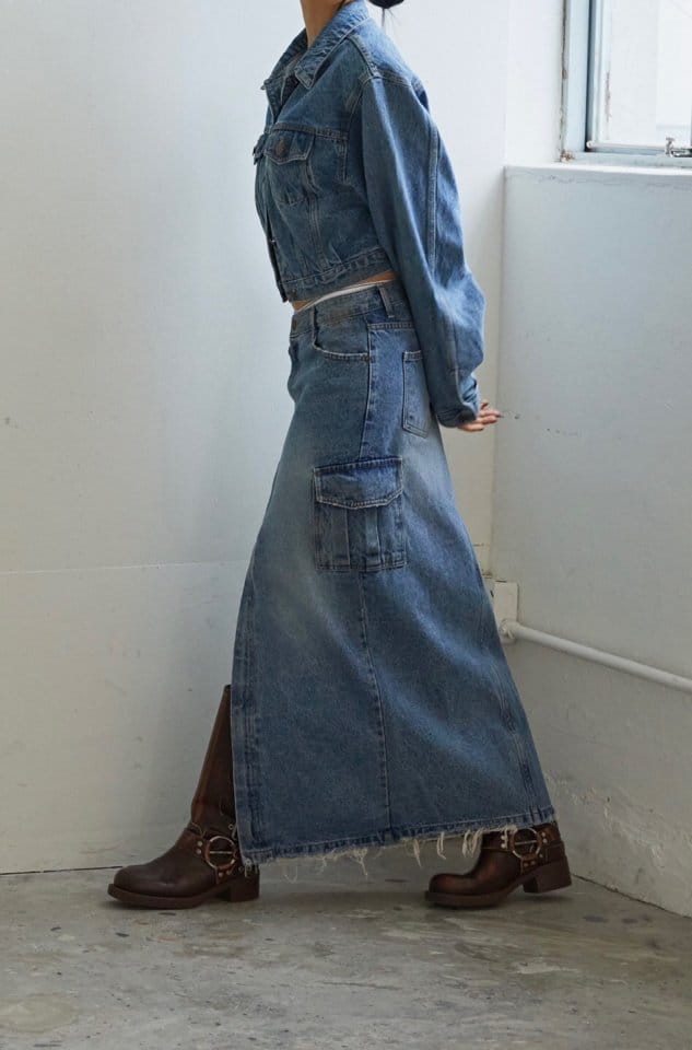 Lefave - Korean Women Fashion - #momslook - Tu A Denim Skirt - 10