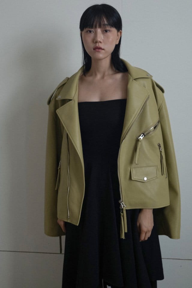 Lefave - Korean Women Fashion - #momslook - Leather Jacket - 4