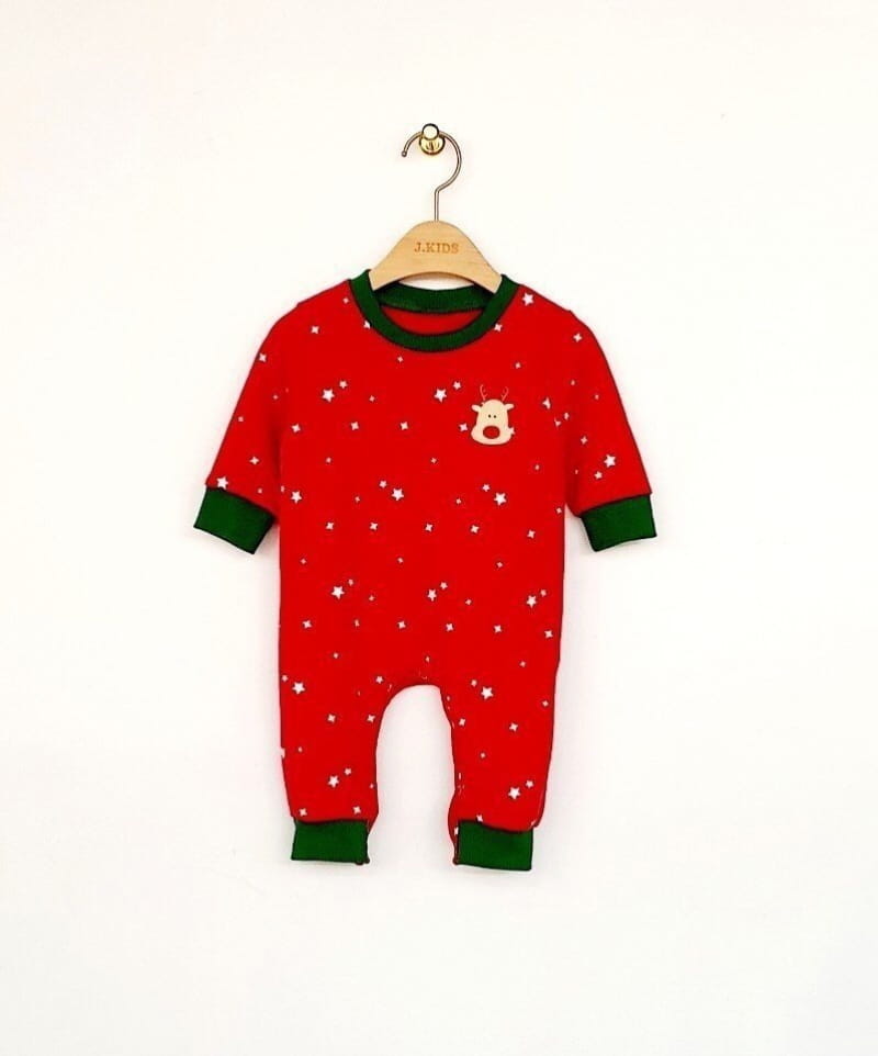 Little Rabbit - Korean Baby Fashion - #babyoutfit - Christmas Bodysuit - 3