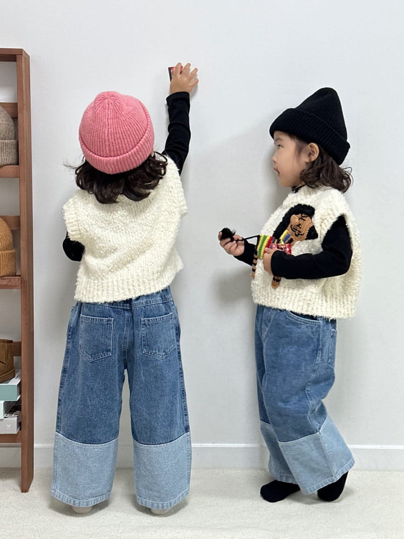 Little Rabbit - Korean Children Fashion - #toddlerclothing - Two Tone Jeans - 5