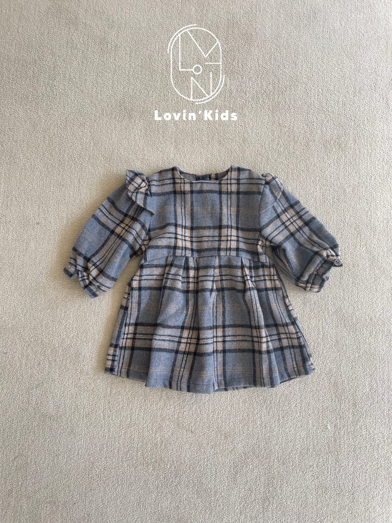 Lovin - Korean Children Fashion - #Kfashion4kids - Merry Check One-piece - 3