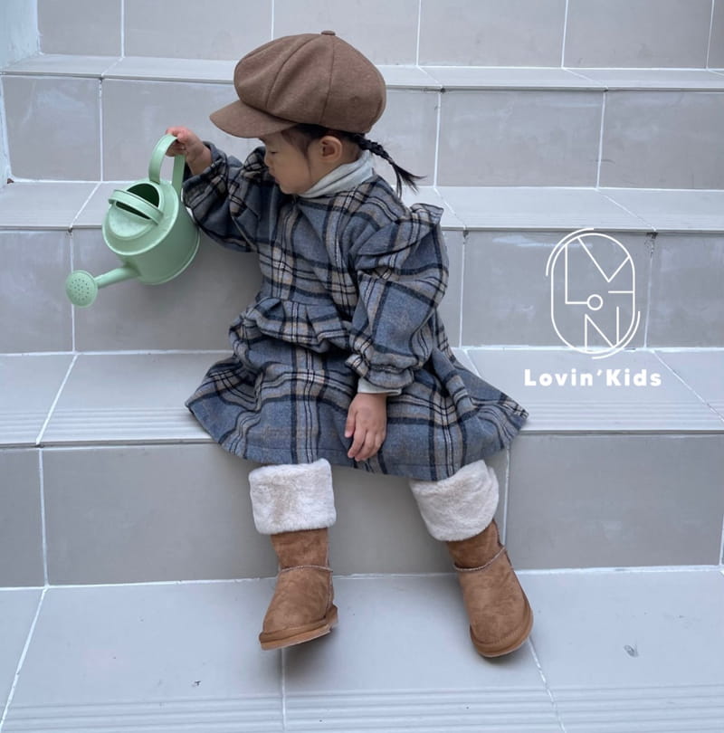 Lovin - Korean Children Fashion - #childofig - Merry Check One-piece - 9