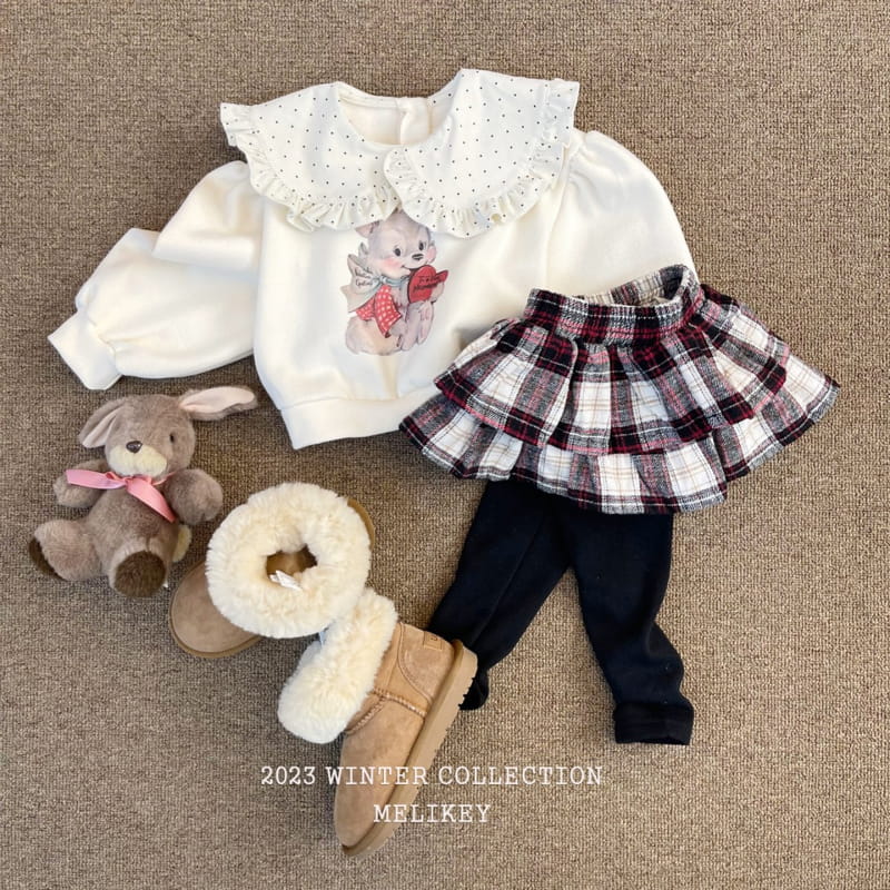 Melikey - Korean Children Fashion - #Kfashion4kids - Check Cancan Skirt Leggings - 5