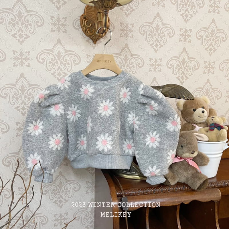 Melikey - Korean Children Fashion - #childrensboutique - Flower Mongle Sweatshirt - 5