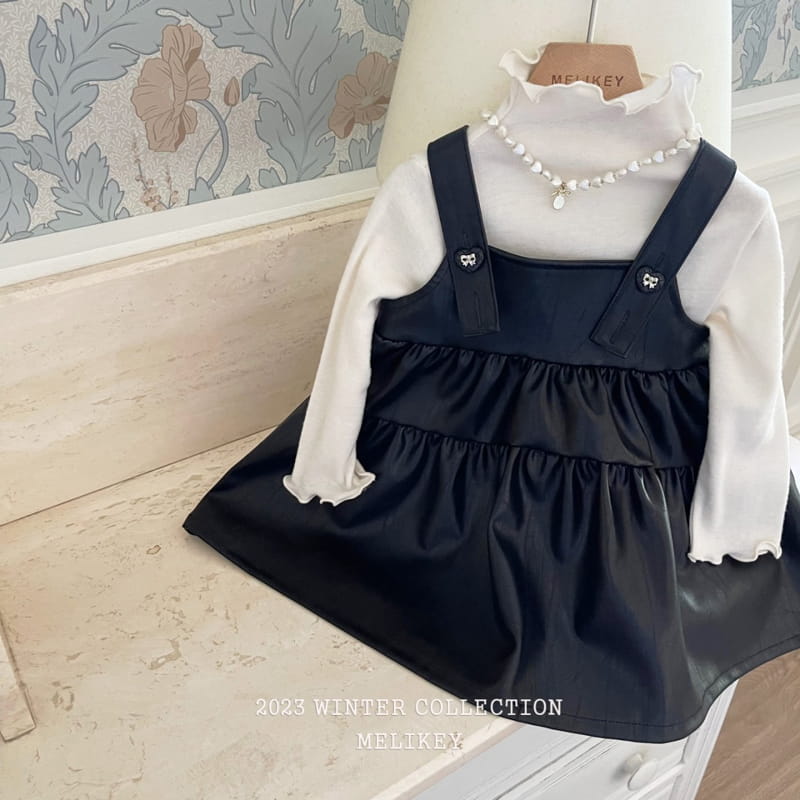 Melikey - Korean Children Fashion - #childrensboutique - French Leather One-piece - 4