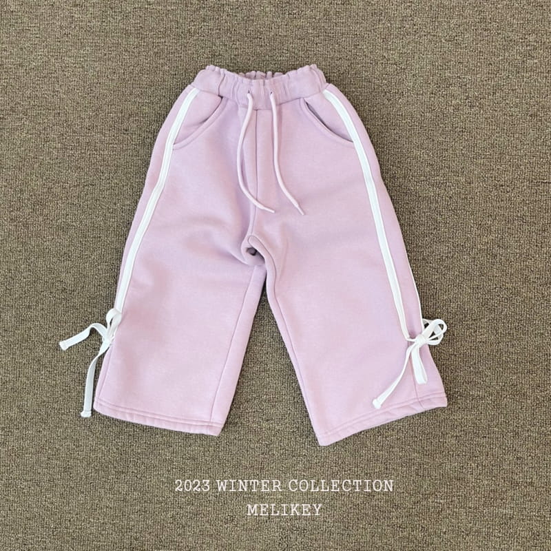 Melikey - Korean Children Fashion - #kidsshorts - Ribbon Tape Pants - 4