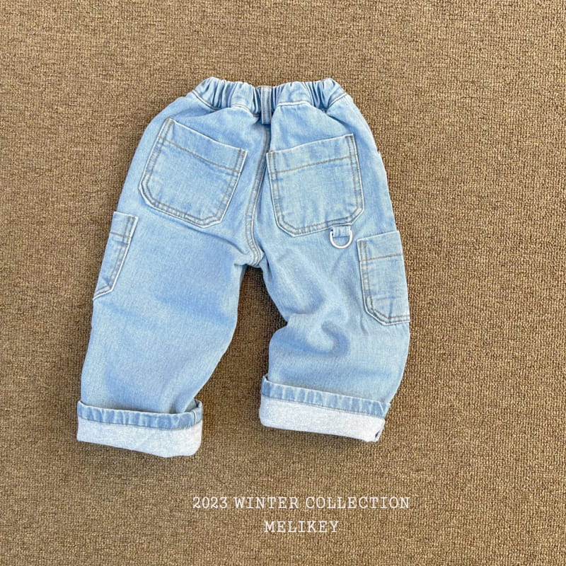 Melikey - Korean Children Fashion - #kidsstore - Denim Pocket Pants