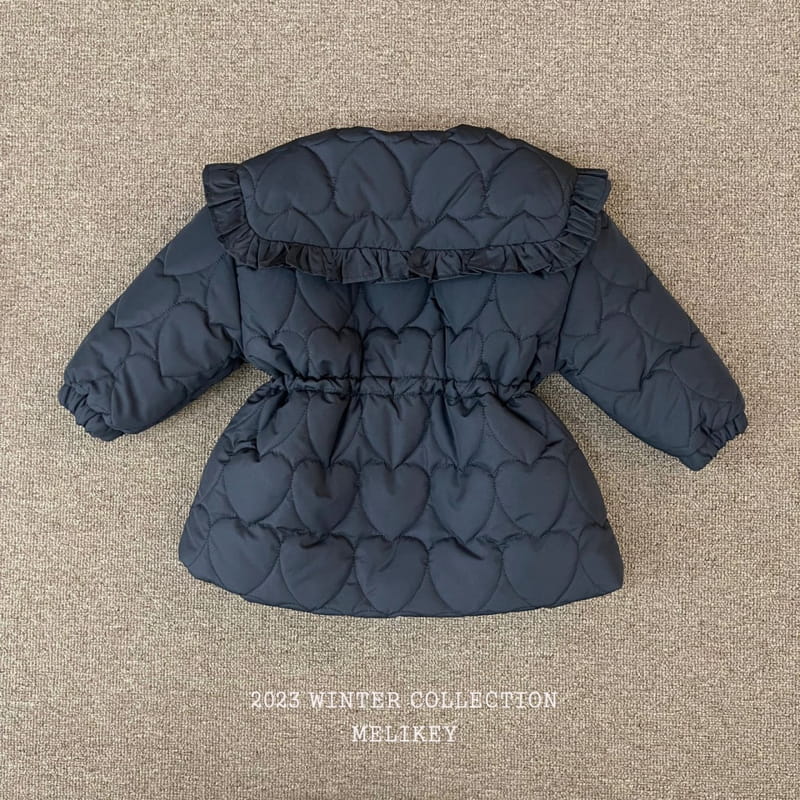 Melikey - Korean Children Fashion - #stylishchildhood - Heart Quilting Padding Jacket - 3