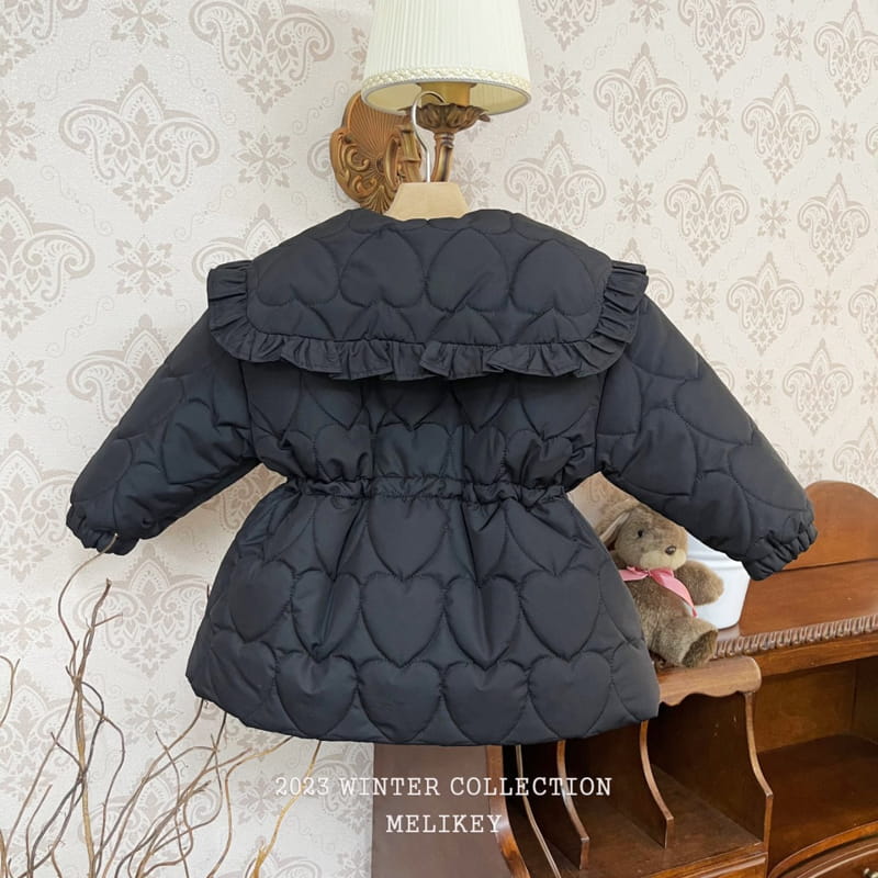 Melikey - Korean Children Fashion - #todddlerfashion - Heart Quilting Padding Jacket