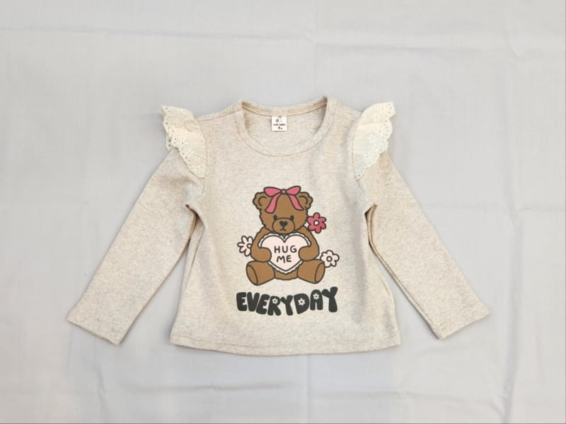 Milk Bebe - Korean Children Fashion - #discoveringself - Hug Bear Tee - 3