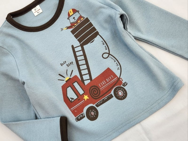 Milk Bebe - Korean Children Fashion - #fashionkids - Fire Engine Tee - 4