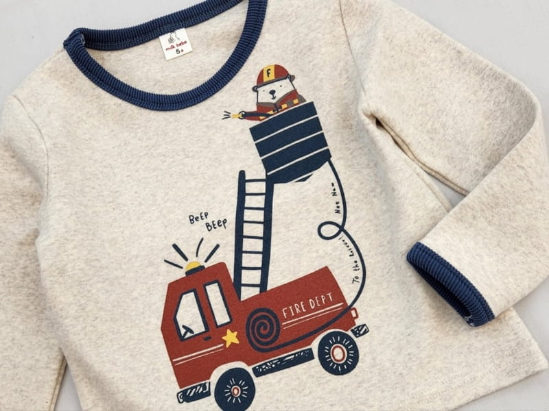 Milk Bebe - Korean Children Fashion - #kidzfashiontrend - Fire Engine Tee - 6