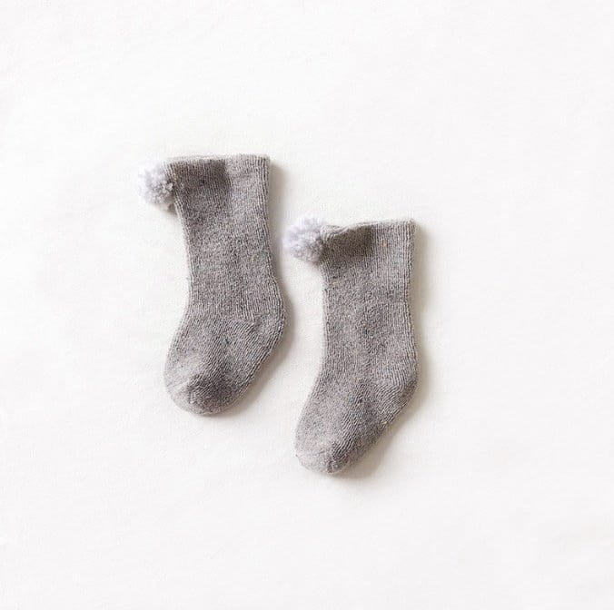 Miso - Korean Baby Fashion - #babyboutiqueclothing - Bocasi Pom Socks - 2