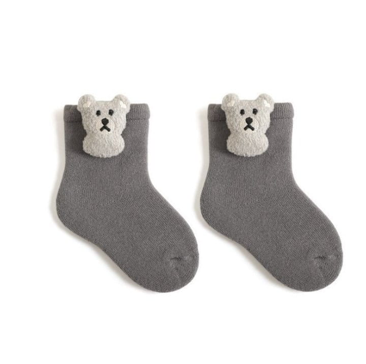 Miso - Korean Baby Fashion - #babyfever - Bear Patch Socks - 11