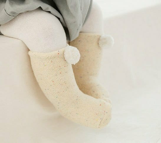 Miso - Korean Baby Fashion - #babygirlfashion - Bocasi Pom Socks - 6