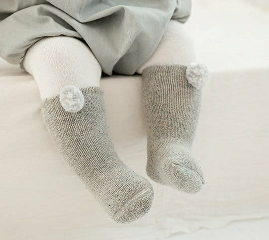 Miso - Korean Baby Fashion - #babylifestyle - Bocasi Pom Socks - 7