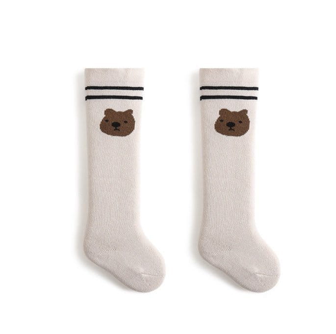 Miso - Korean Baby Fashion - #babyoninstagram - Dotom Two St Bear Knee Socks