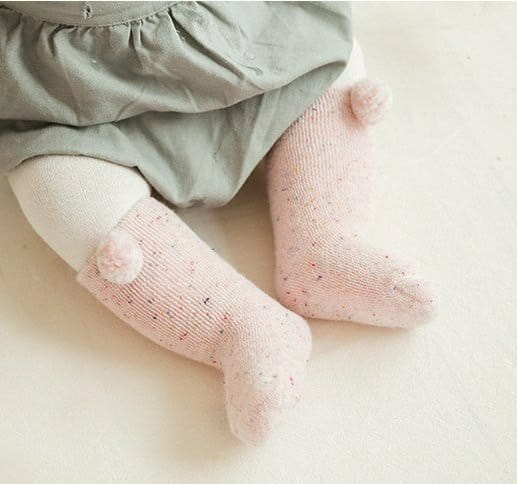 Miso - Korean Baby Fashion - #babyoutfit - Bocasi Pom Socks - 10