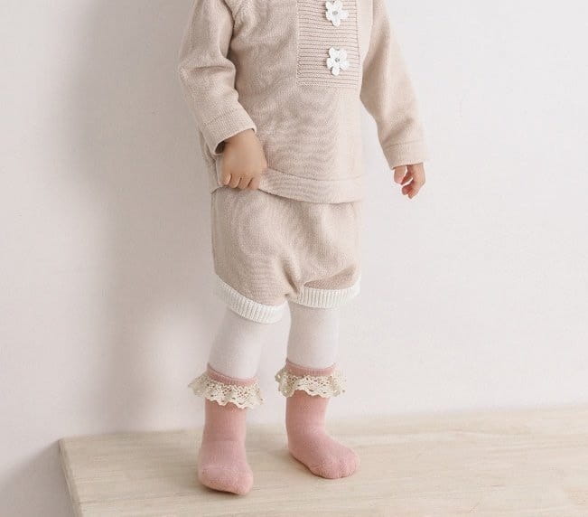 Miso - Korean Baby Fashion - #babyoutfit - Ton Lace Socks - 4