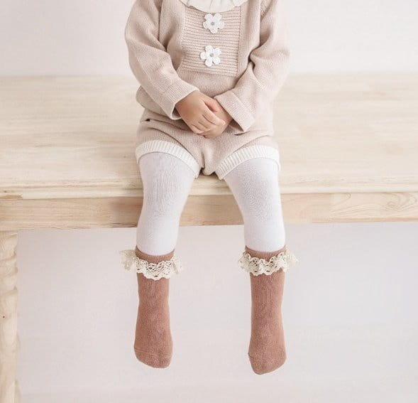 Miso - Korean Baby Fashion - #onlinebabyboutique - Ton Lace Socks - 5