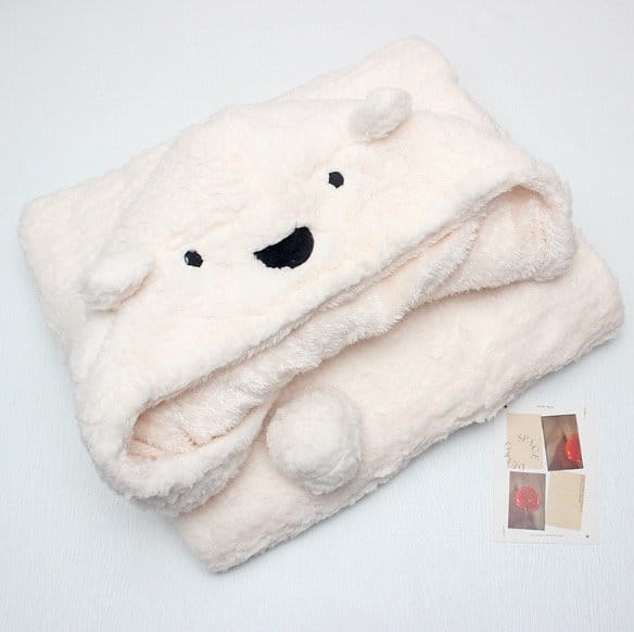 Miso - Korean Children Fashion - #childofig - Bear Hoody Blanket - 3