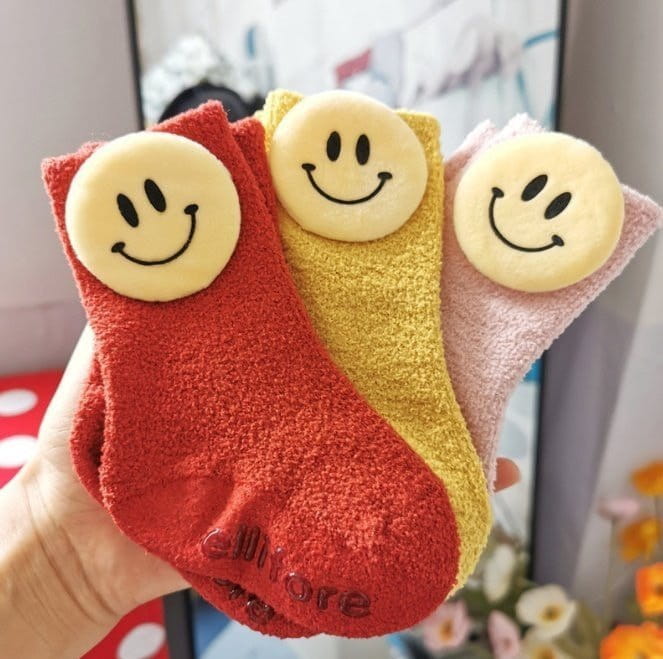 Miso - Korean Children Fashion - #discoveringself - Smile Sleep Socks - 8