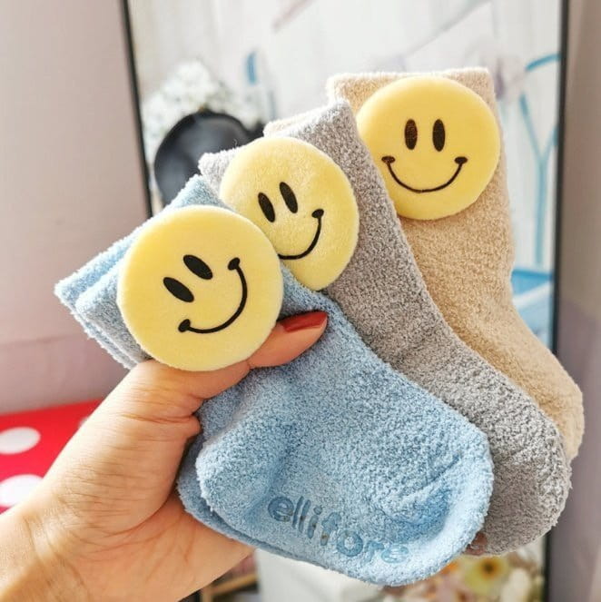 Miso - Korean Children Fashion - #fashionkids - Smile Sleep Socks - 9