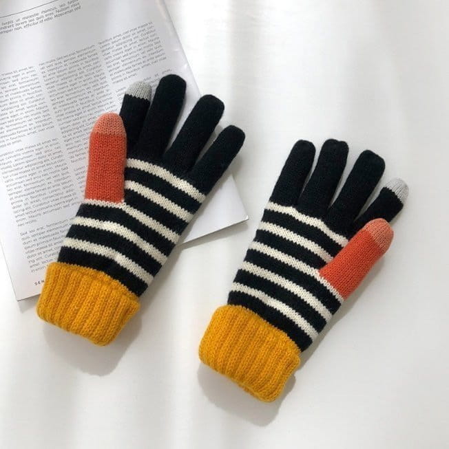 Miso - Korean Children Fashion - #kidsshorts - STripes Finger Gloves - 3