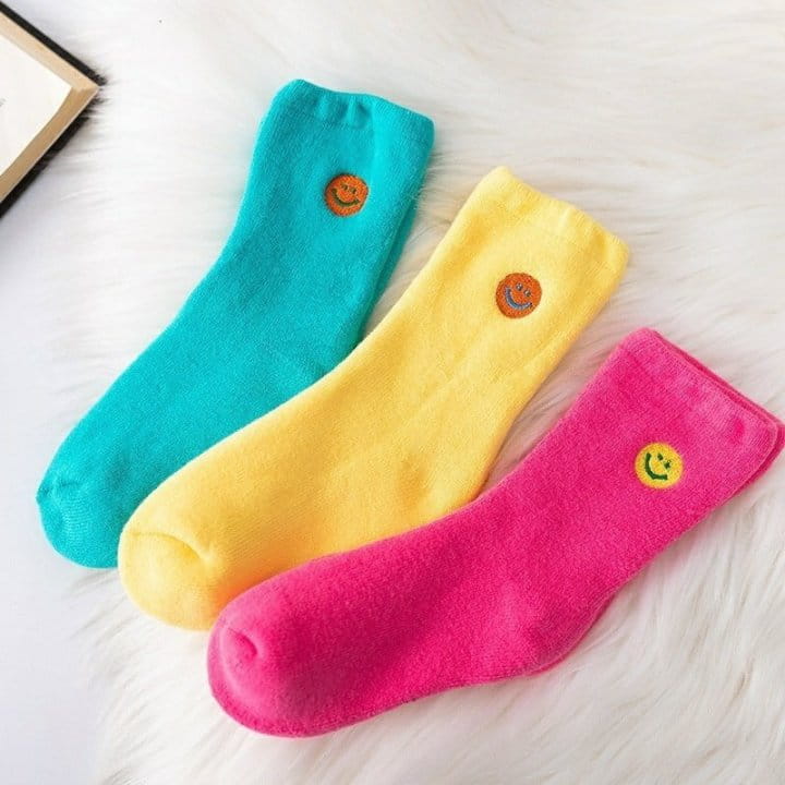 Miso - Korean Children Fashion - #prettylittlegirls - Smile Socks Set - 3