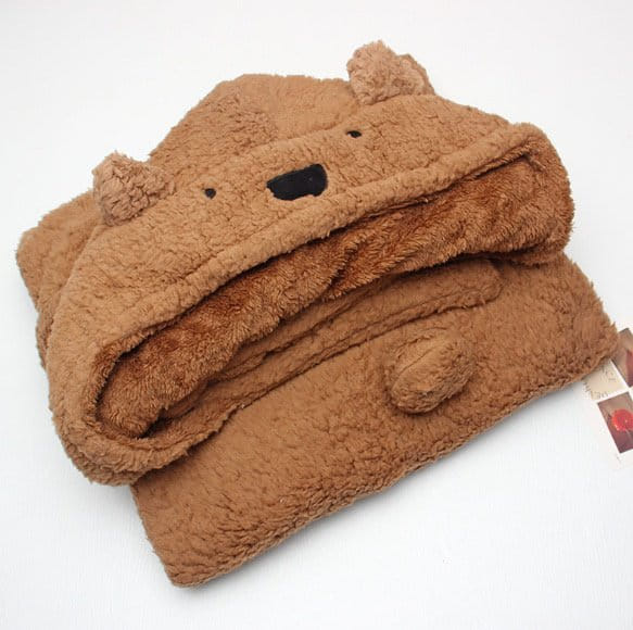 Miso - Korean Children Fashion - #prettylittlegirls - Bear Hoody Blanket - 2