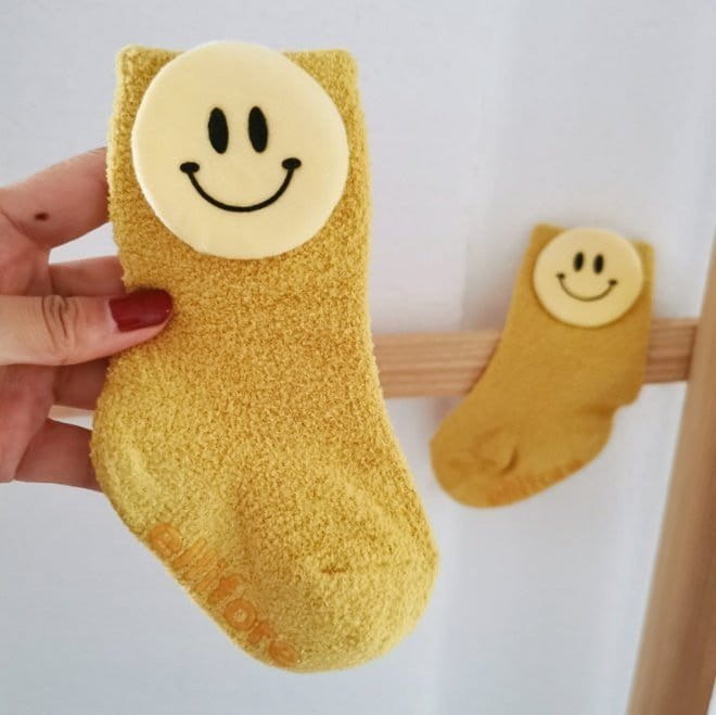 Miso - Korean Children Fashion - #toddlerclothing - Smile Sleep Socks - 4