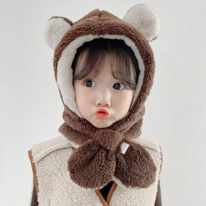 Miso - Korean Children Fashion - #toddlerclothing - Bam Bear Hat Muffler - 7