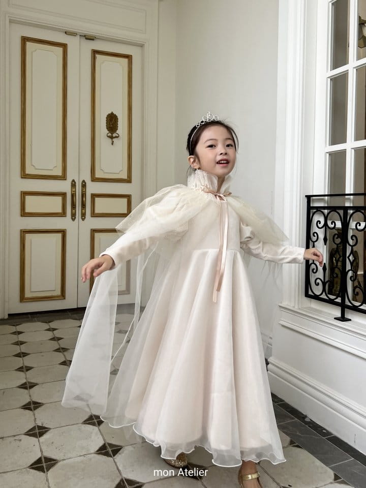 Mon Atelier - Korean Children Fashion - #Kfashion4kids - Dear my princess set One-piece Cape Set - 5