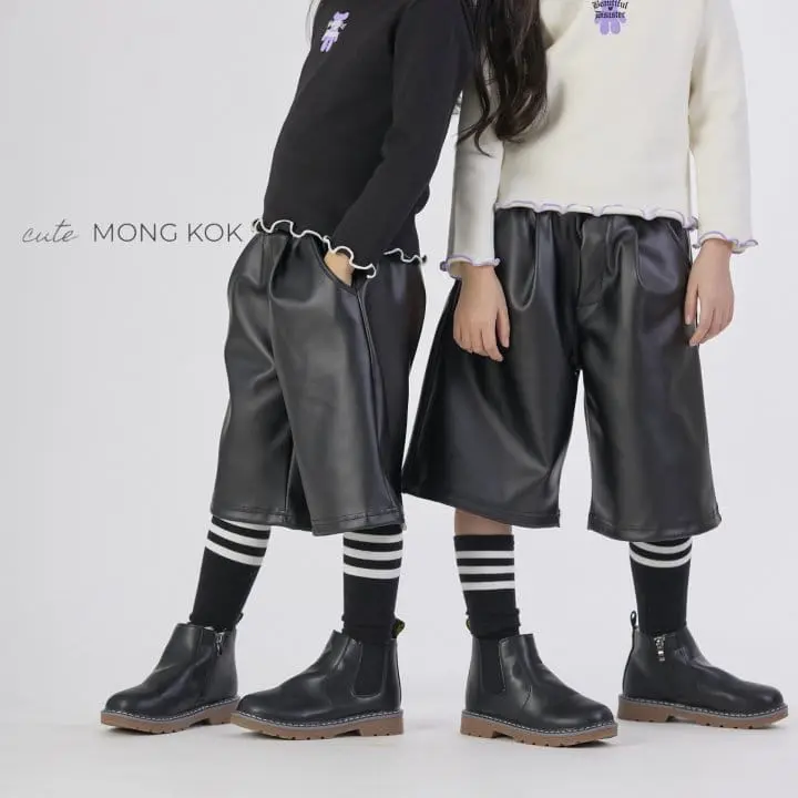 Mong Kok - Korean Children Fashion - #kidzfashiontrend - Leather Shorts - 4