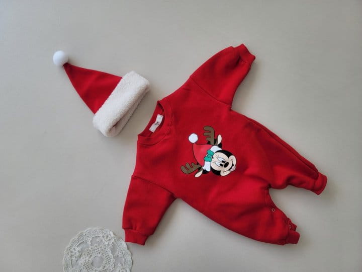 Moran - Korean Baby Fashion - #babyoutfit - Rudolf Mini Bodysuit with Hat - 3