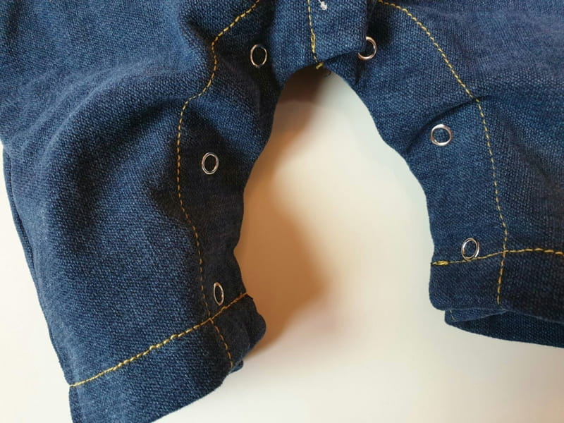 Moran - Korean Children Fashion - #kidzfashiontrend - Denim Bodysuit - 9