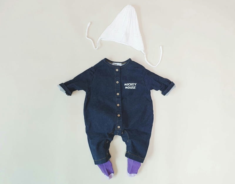 Moran - Korean Children Fashion - #stylishchildhood - Denim Bodysuit