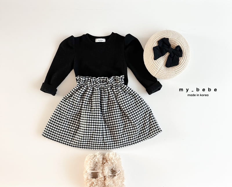 My Bebe - Korean Children Fashion - #stylishchildhood - Tori Ribbon Skirt - 4