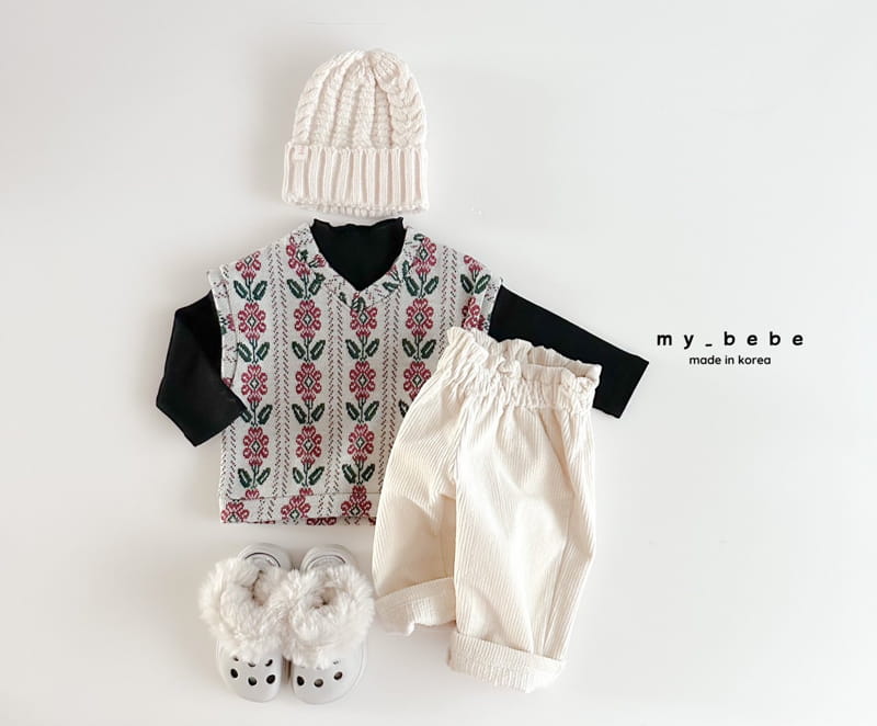 My Bebe - Korean Children Fashion - #childofig - Bback Fleece Rib Pants - 3