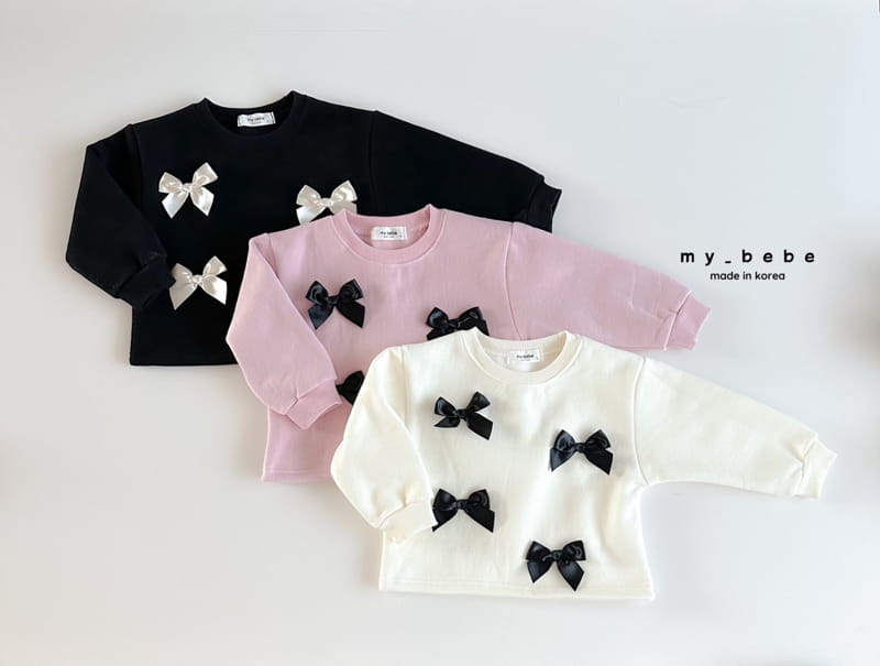 My Bebe - Korean Children Fashion - #childofig - Winter Ribbon Sweatshirt