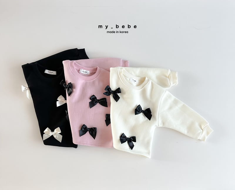 My Bebe - Korean Children Fashion - #childrensboutique - Winter Ribbon Sweatshirt - 2