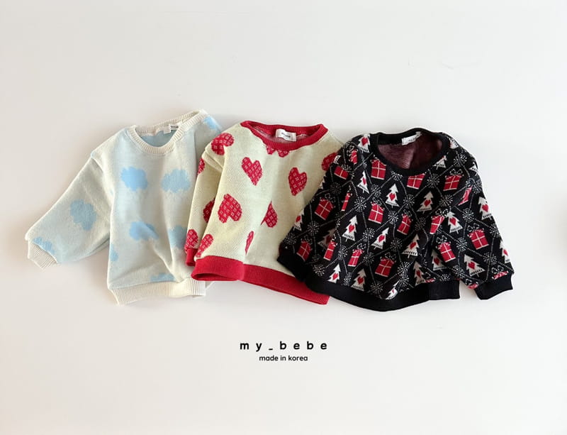 My Bebe - Korean Children Fashion - #discoveringself - Fleece Jacquared Sweatshirt