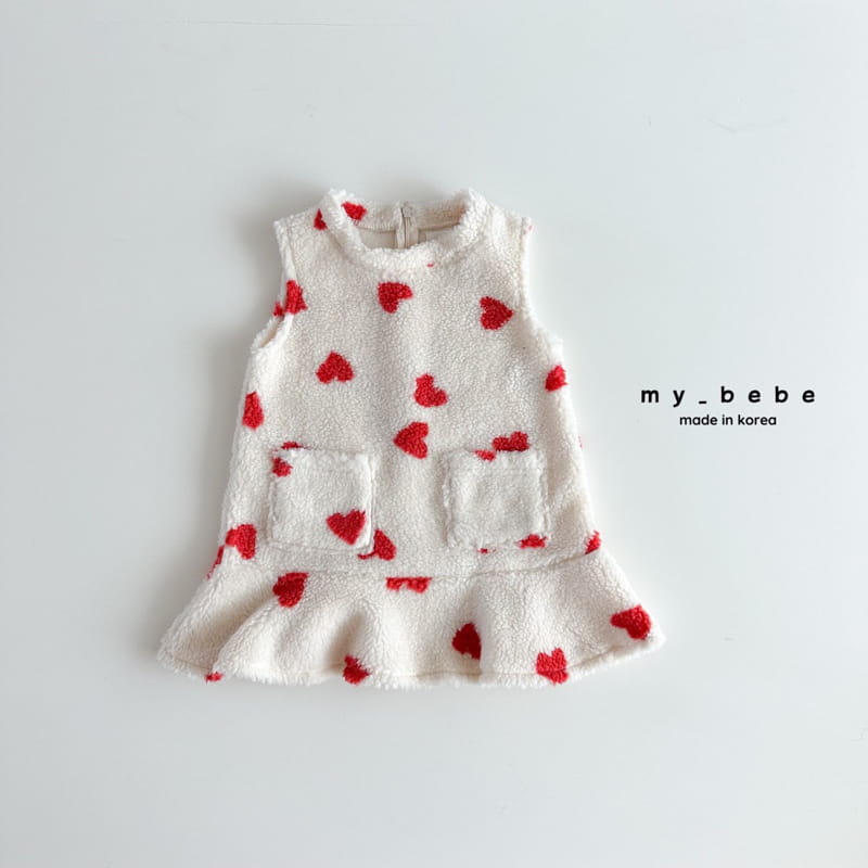 My Bebe - Korean Children Fashion - #fashionkids - Love Dumble One-piece - 9