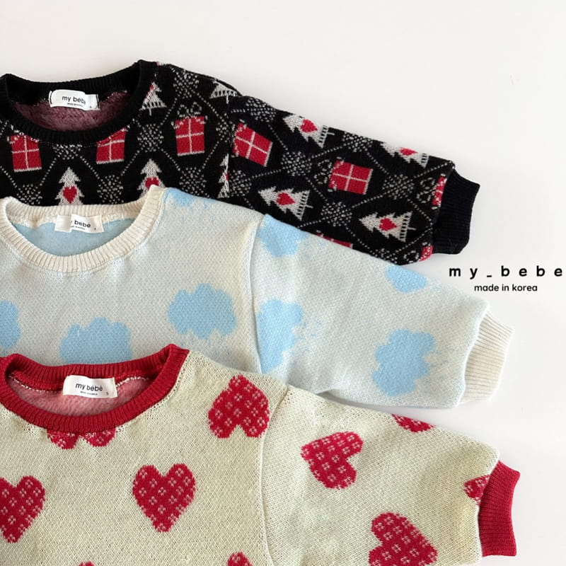 My Bebe - Korean Children Fashion - #fashionkids - Fleece Jacquared Sweatshirt - 2