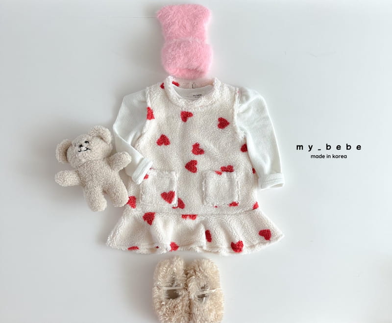 My Bebe - Korean Children Fashion - #kidzfashiontrend - Love Dumble One-piece - 12