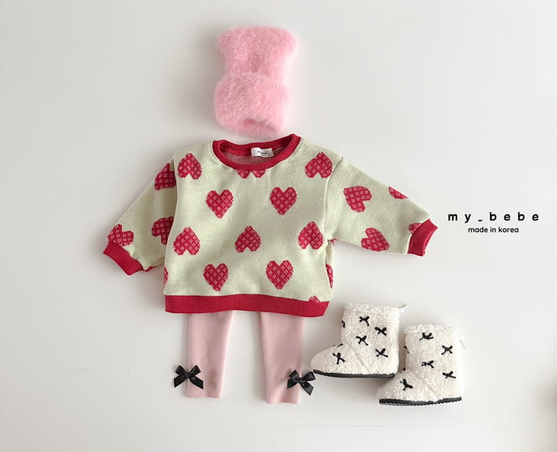 My Bebe - Korean Children Fashion - #kidzfashiontrend - Fleece Jacquared Sweatshirt - 5