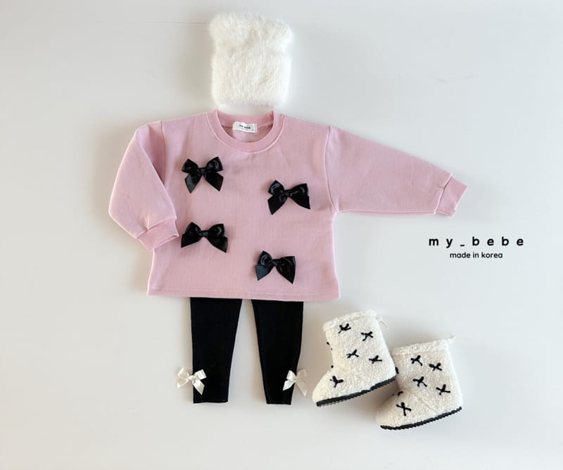 My Bebe - Korean Children Fashion - #littlefashionista - Winter Ribbon Sweatshirt - 10