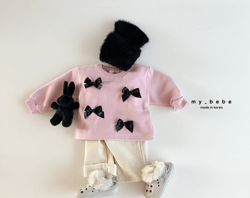 My Bebe - Korean Children Fashion - #minifashionista - Winter Ribbon Sweatshirt - 12