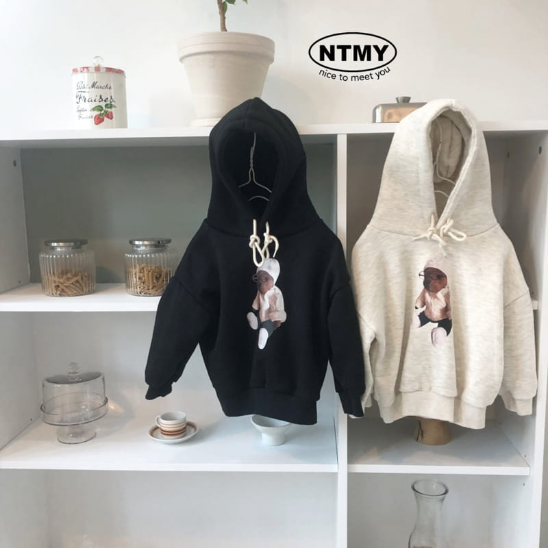 Nice To Meet You - Korean Children Fashion - #designkidswear - Beanie Bear Hoody Tee - 9